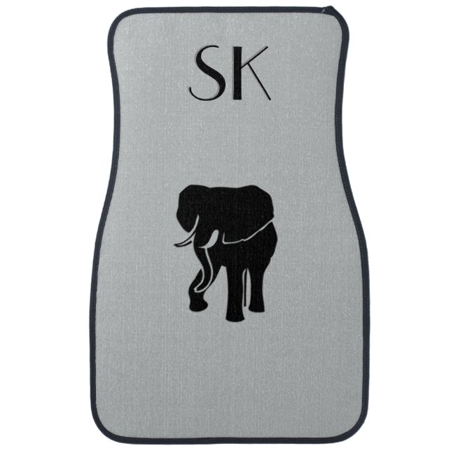 Elephant Monogram Car Floor Mats (Front)