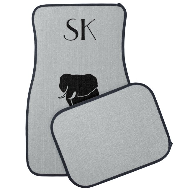 Elephant Monogram Car Floor Mats (Set)