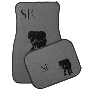 Elephant Monogram Car Floor Mats