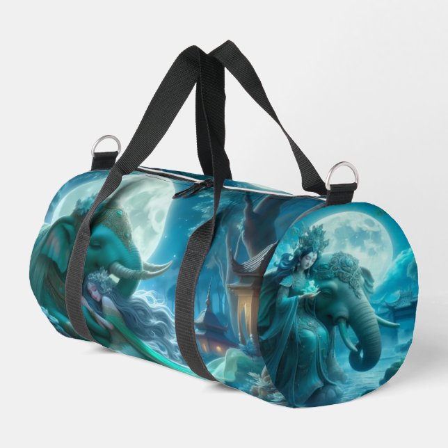 Elephant Moon Duffle Bag (Left Corner)