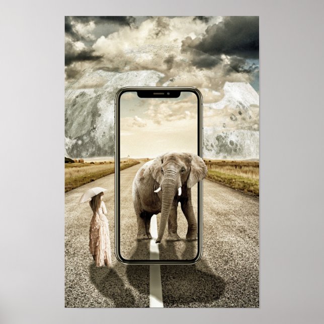 Elephant Moon Fantasy Girl Poster (Front)