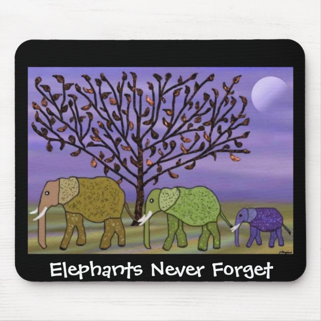 Elephant Moon Mousepad (Front)