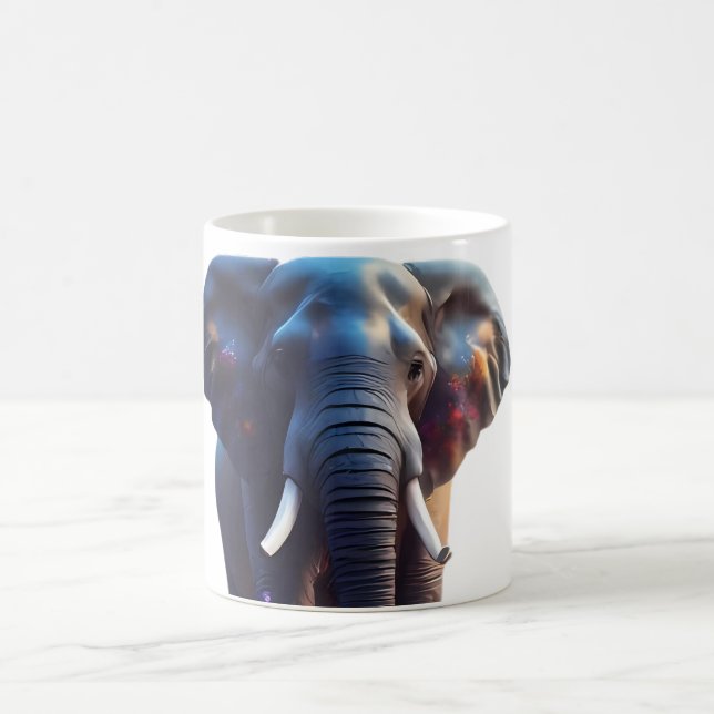 Elephant Mosaic Stained Glass Mug Design  (Center)