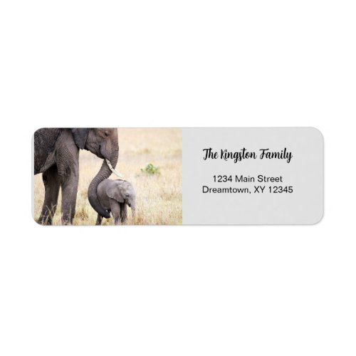 Elephant motherly love personalized Address  Label