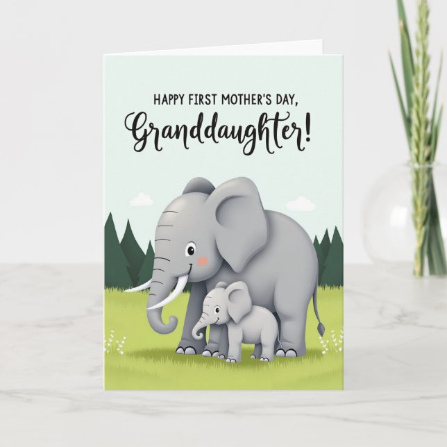 Elephant Mothers Day Art Card (Front)