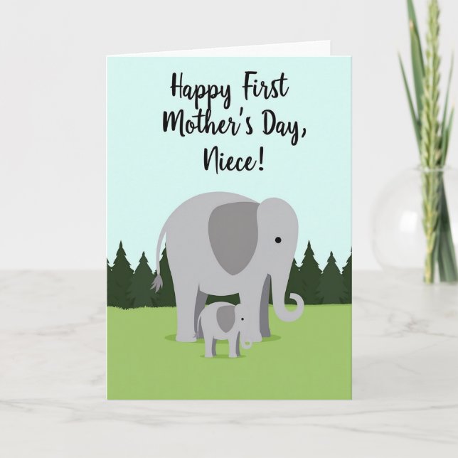Elephant Mothers Day Love Card (Front)