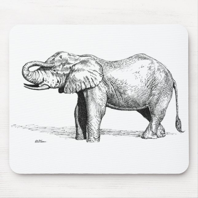 Elephant Mouse Pad (Front)