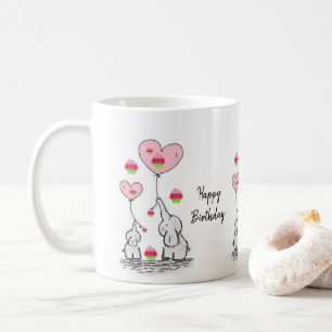 Elephant Mug Happy Birthday Mug