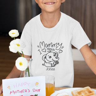 Elephant Mum & Me Mother's Day custom kids T-Shirt