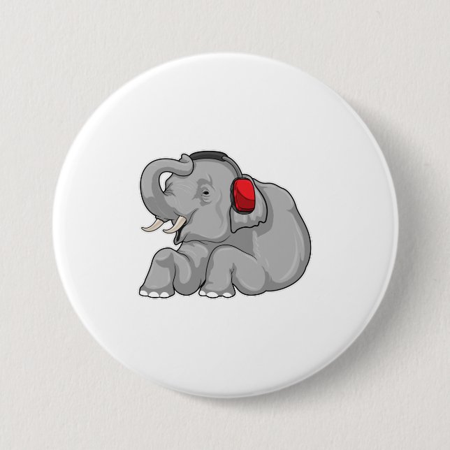 Elephant Music Headphone Button (Front)