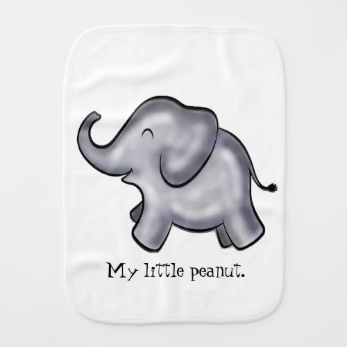 Elephant _ My little peanut Baby Burp Cloth
