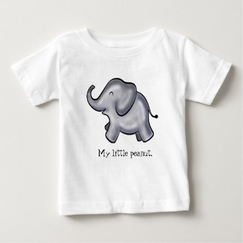Elephant _ My little peanut Baby T_Shirt
