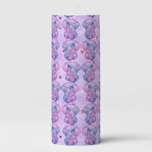 Elephant named Acorn Pillar Candle