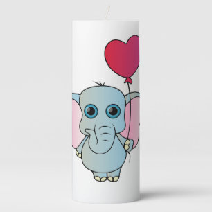 Elephant, Nature, Balloon Pillar Candle