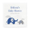 Elephant Navy Blue Gray Baby Shower