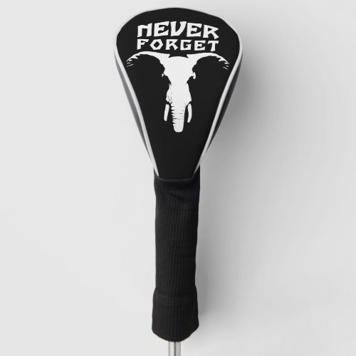 Elephant Never Forget Golf Head Cover