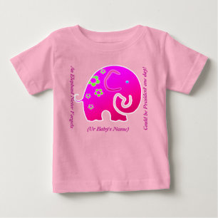 Elephant Never Forgets (Personalized Onsie) Baby T-Shirt
