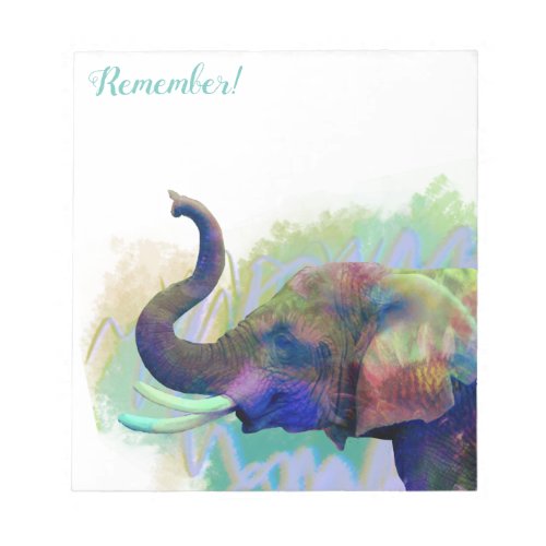 Elephant Never Forgets Remeber Notepad