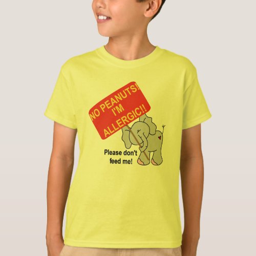 Elephant No Peanuts Im Allergic T_Shirt