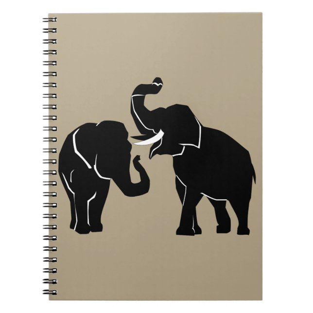 Elephant Notebook Custom Colors - Text (Front)