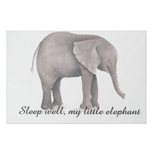 Elephant Nursery Decor Baby's Room Wall Art Canvas