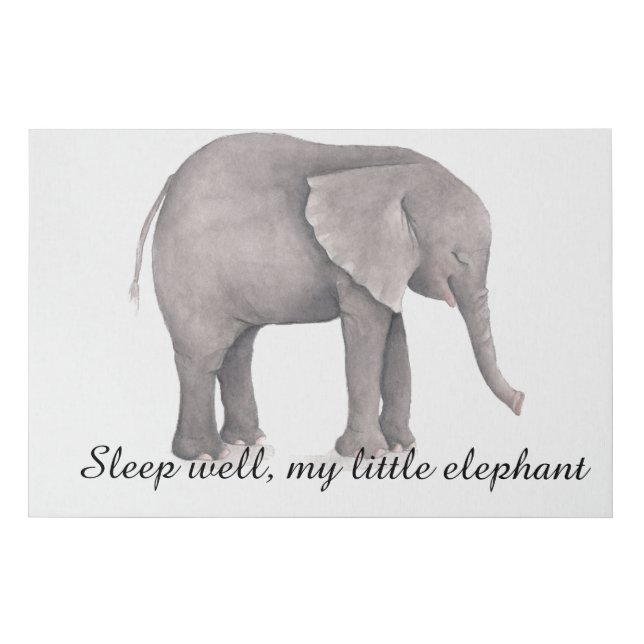 Elephant Nursery Decor Baby's Room Wall Art Canvas (Front)