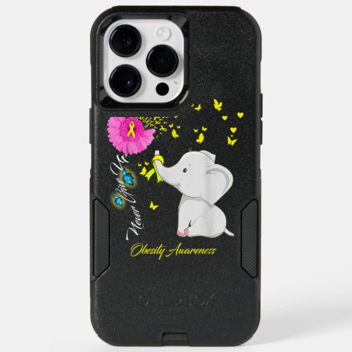 Elephant Obesity Awareness  Obesity Ribbon  T OtterBox iPhone 14 Pro Max Case