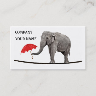 Elephant on a tightrope business card