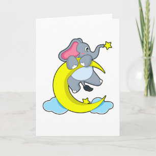 Elephant on Clouds Card
