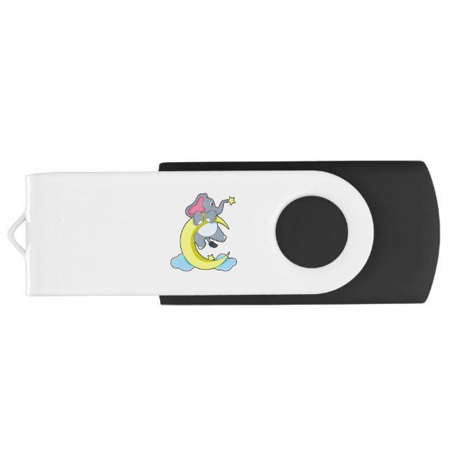 Elephant on Clouds Flash Drive (Back)