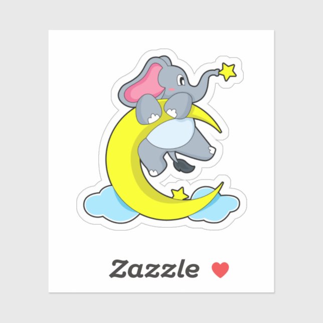 Elephant on Clouds Sticker (Sheet)