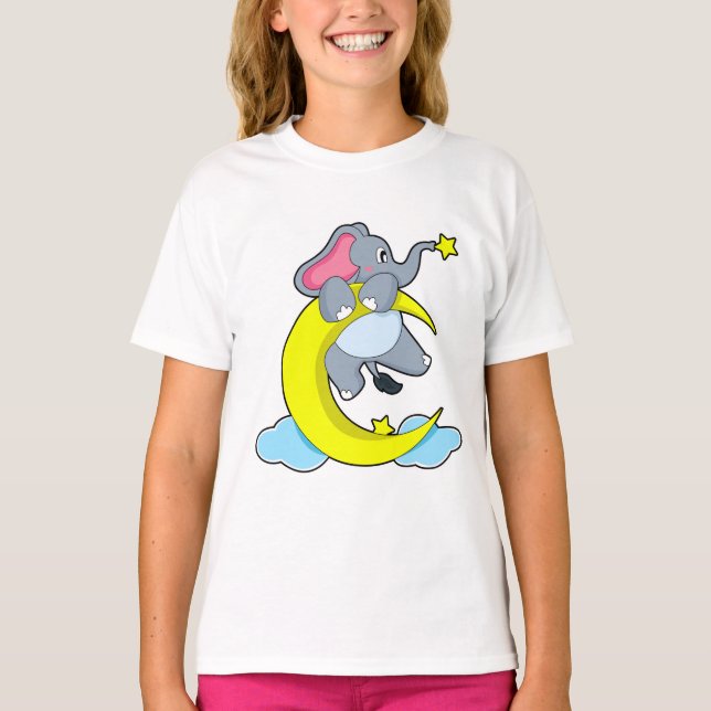 Elephant on Clouds T-Shirt (Front)