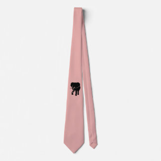 Elephant on Rose Colored Tie