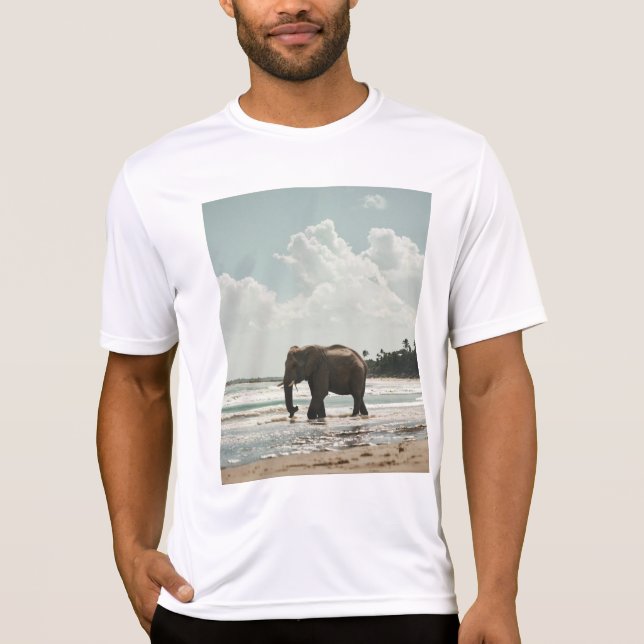 Elephant on the beach T-Shirt (Front)