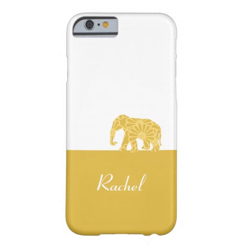 Elephant On the Road Golden Yellow Flowers Barely There iPhone 6 Case