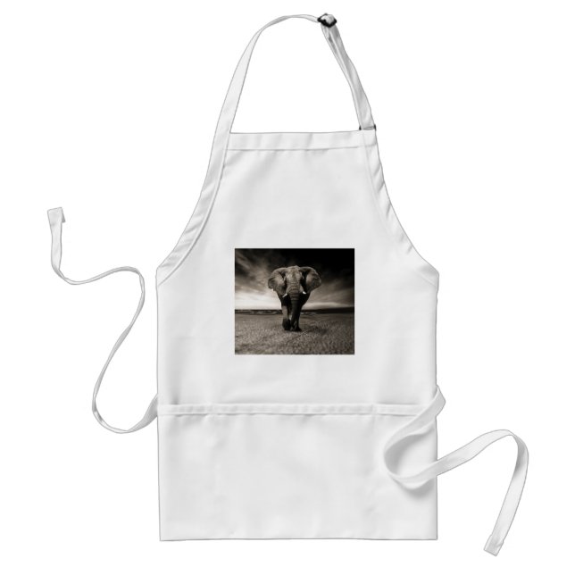 Elephant on the Run Adult Apron (Front)