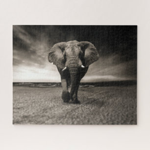 Elephant on the Run Jigsaw Puzzle
