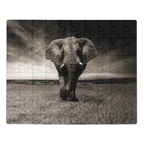 Elephant on the Run Jigsaw Puzzle