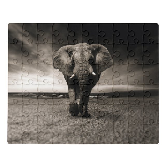 Elephant on the Run Jigsaw Puzzle (Puzzle Horizontal)