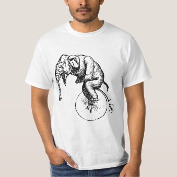 Elephant On Unicycle Shirt by PlanetJive at Zazzle