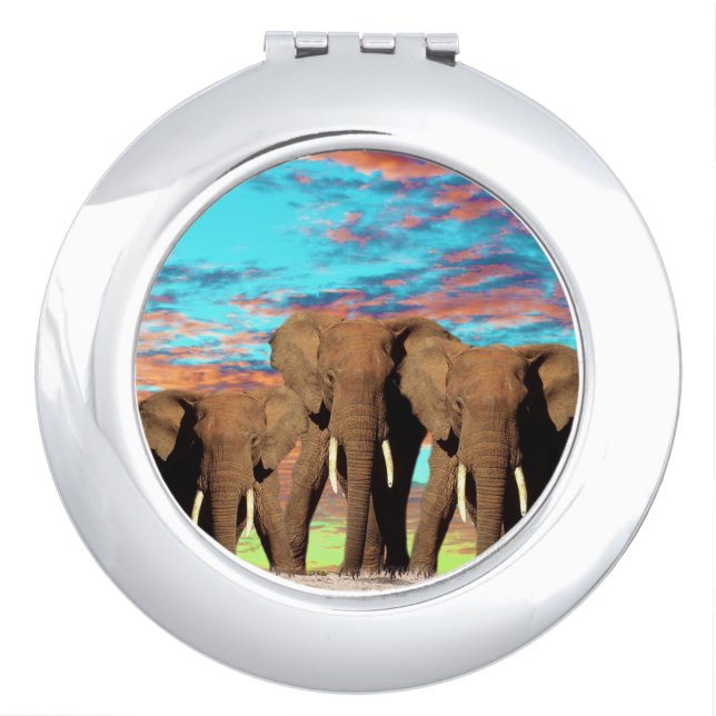 Elephant Opal Morning, Mirror For Makeup (Front)
