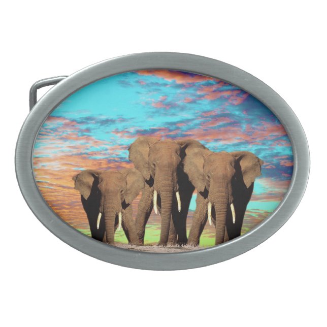 Elephant Opal Sunrise, Belt Buckle (Front)
