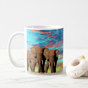 Elephant Opal Sunrise, Coffee Mug