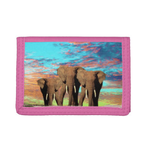 Elephant Opal Sunrise, Trifold Wallet