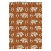 Elephant Orange Caravan Pattern Cards (Front)
