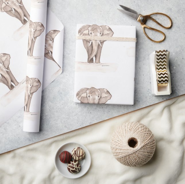 elephant ornament wrapping paper (Crafts)