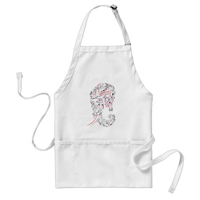 elephant ornate adult apron (Front)