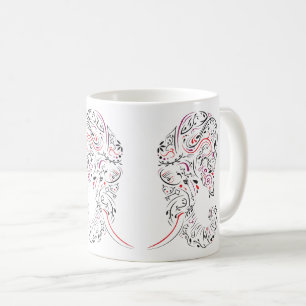 elephant ornate coffee mug