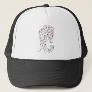 elephant ornate trucker hat