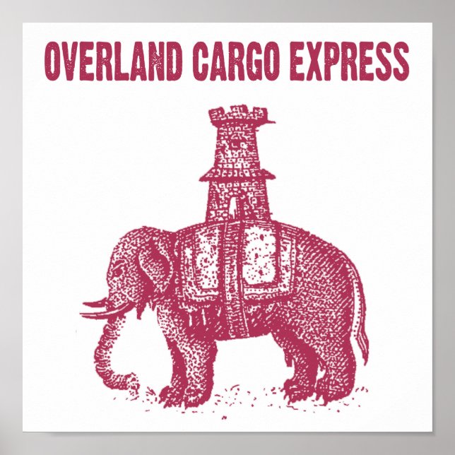 Elephant Overland Cargo Express Poster (Front)